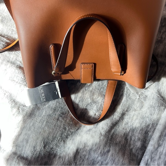 LAUREN BY RALPH LAUREN TAN SHOULDER BAG CROSSBODY LOGO - Picture 4 of 15
